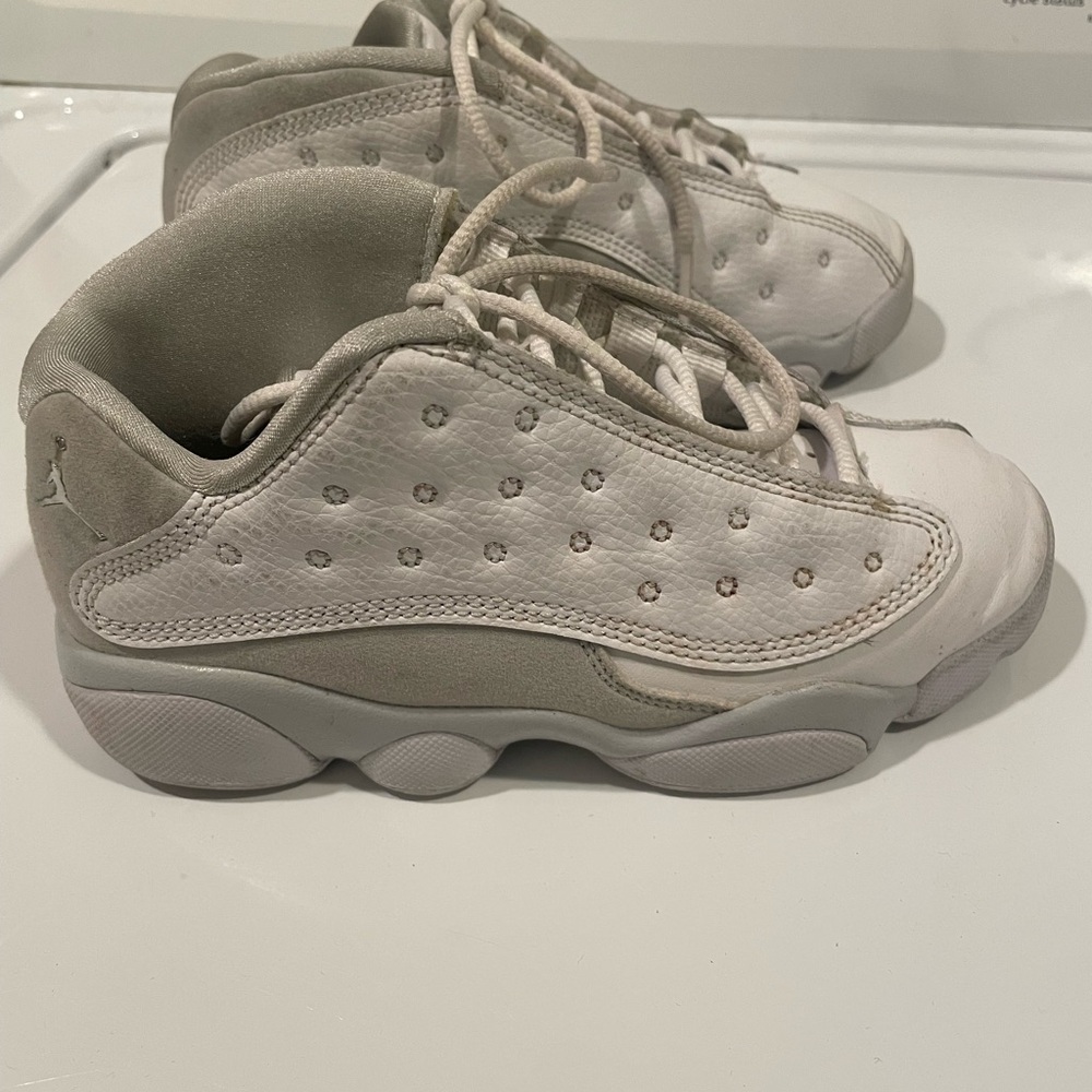 Jordan Kids White and Gray Sneakers